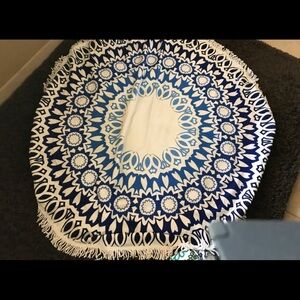 Beach Towel Indian Mandala Fringe Beach Mat, Shawl Yoga Blanket